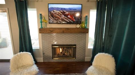 Contemporary Neutral Living Room With Gray Tile Fireplace