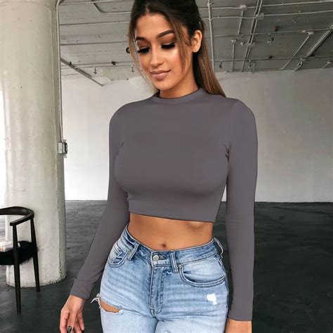 Latest Hot Sexy Solid Skinny Long Sleeve Turtleneck Casual Slim Short