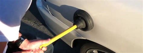 Locate and measure the dent. Maintenance guide - Remove car dents using a plunger.