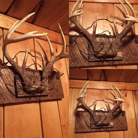 ruff lumber antler mount jupe rope old fence easy way to make rustic pretty and cheap