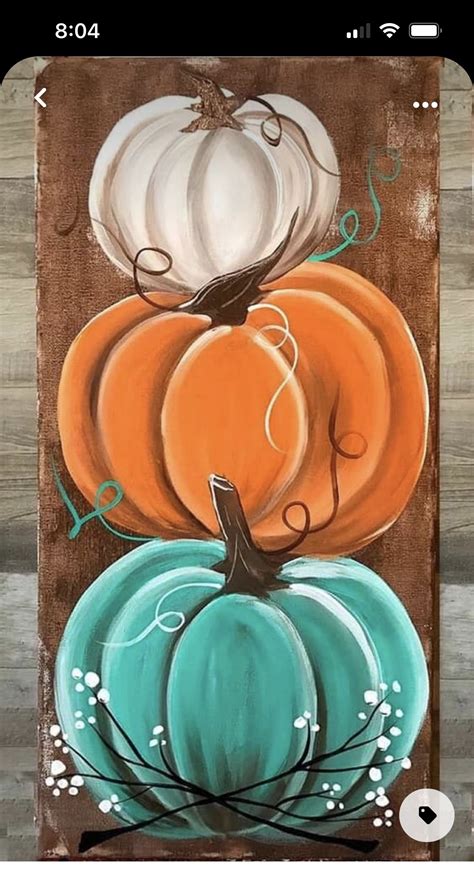 Pumpkin Canvas Painting Autumn Painting Night Painting Fall Canvas