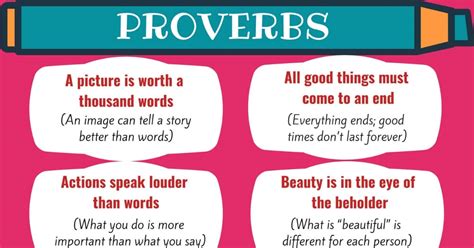 Proverbs are phrases that convey the belief, culture, feeling and thought structures of societies. Most Common Proverbs in English with Meanings - English ...