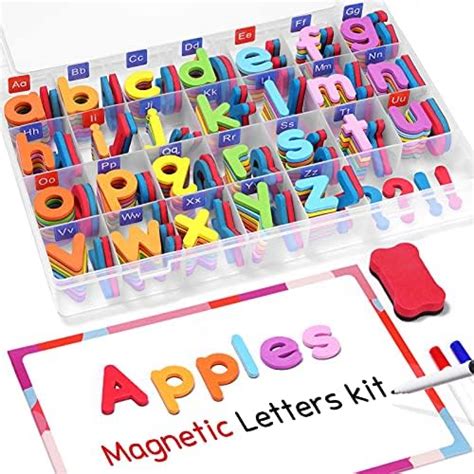 Coogam Magnetic Letters 208 Pcs With Magnetic Board And Storage Box