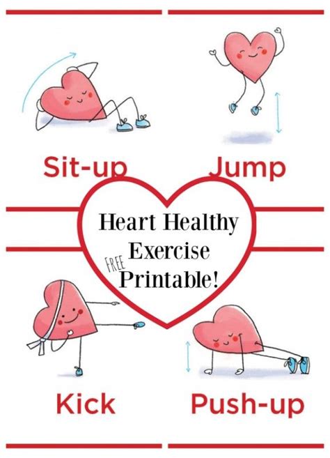 Heart Healthy Exercise Printable Free Make And Takes Heart Healthy Exercise Heart For