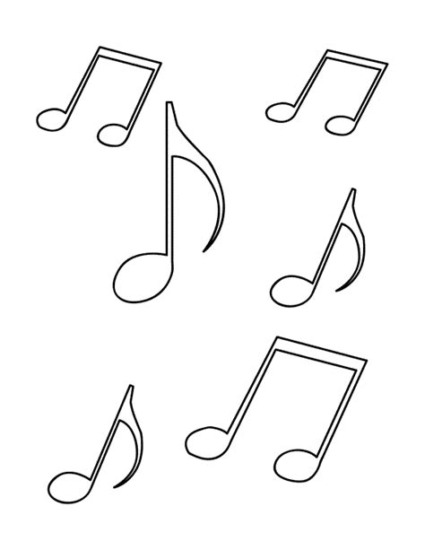 Music Notes Coloring Page