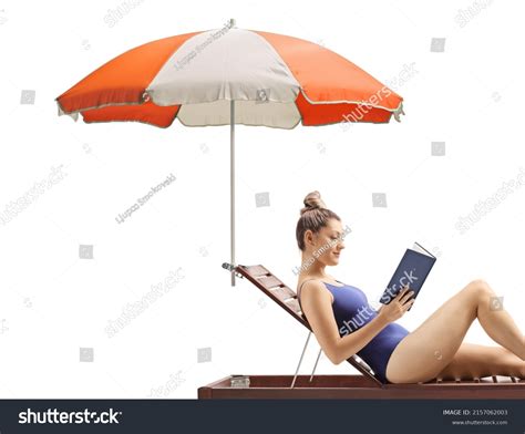 Woman Reading Book Relaxing On Sunbed Stock Photo Shutterstock