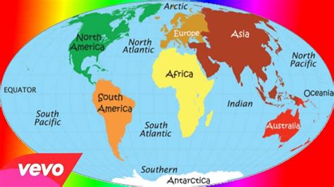 World Map 7 Continents And 5 Oceans Topographic Map Of Usa With States