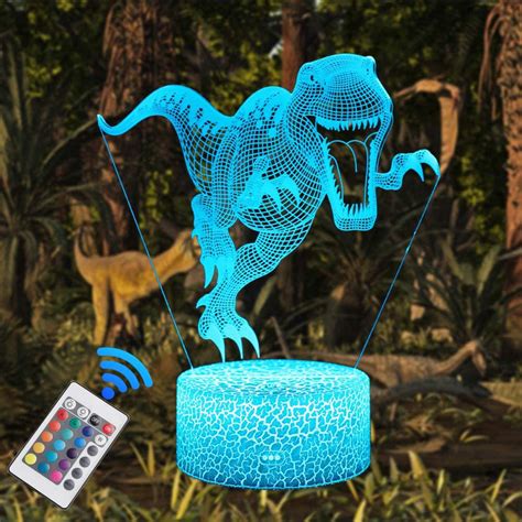 3d Night Light For Kids Baby Dinosaur Lamp With Smart Touch Remote
