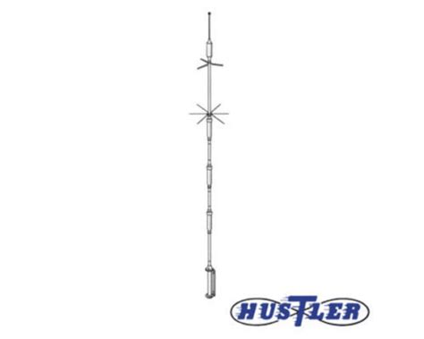 5BTV Hustler 5 Band Vertical HF Antenna 10 15 20 40 80 M For Ham Radio