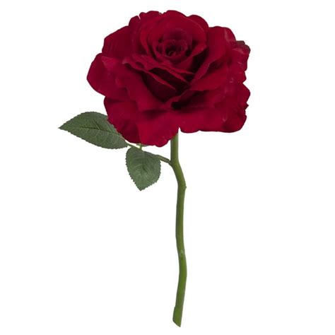 mainstays large single rose short stem solid red 13