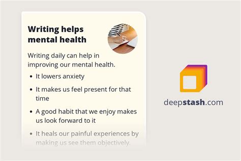 Writing Helps Mental Health Deepstash
