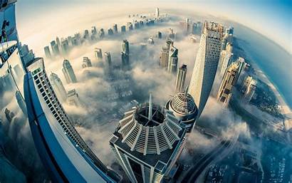Dubai Skyline Aerial Desktopwalls Wallpapers Architecture Desktop