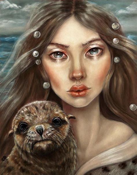 The Selkie Baby Seal Sea Fairytale Celtic Myth Fine Art Print Fairy