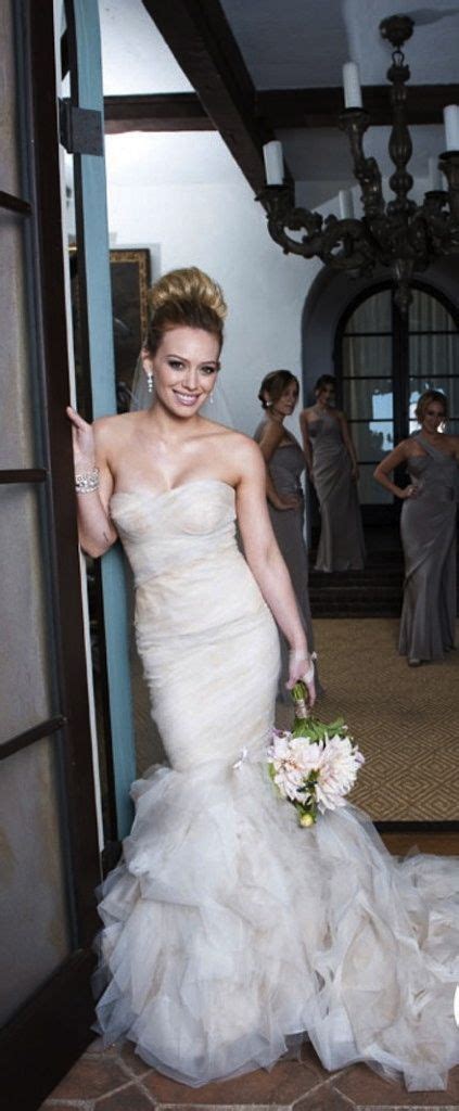 Hilary Duff In A Vera Wang Gemma Wedding Dress Beautiful