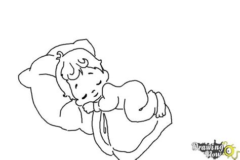 How To Draw A Sleeping Baby Drawingnow
