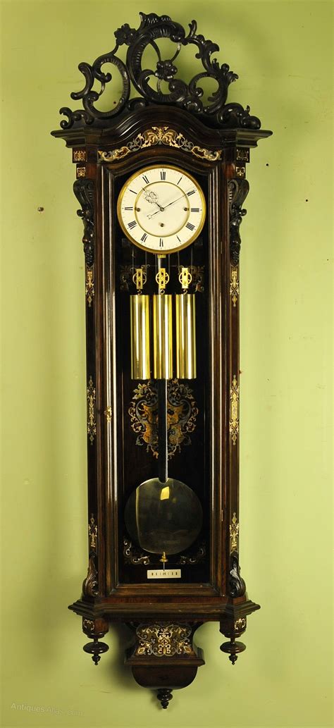 Antiques Atlas Inlaid Month Vienna Regulator Wall Clock