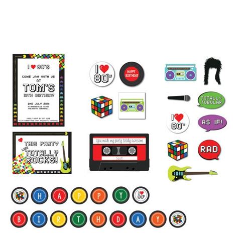 80s Party Theme 80s Party Printables 80s Photo Props 80s Birthday