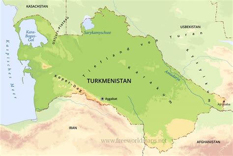 Karte Von Turkmenistan Freeworldmaps Net