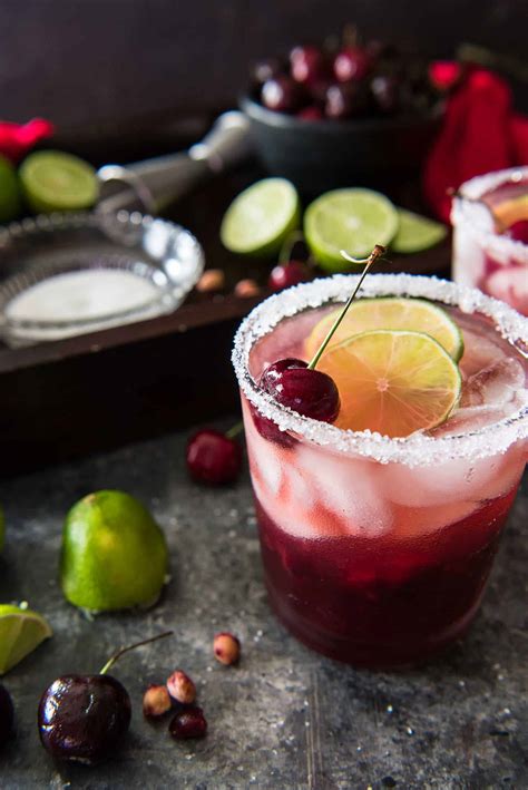 Fresh Cherry Margaritas • The Crumby Kitchen