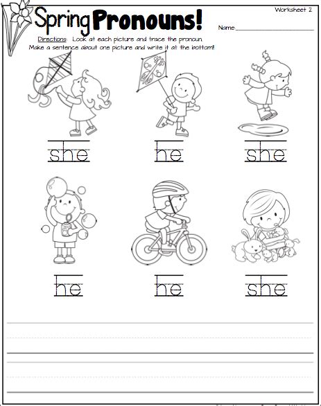 Early writing practice printable worksheets let's navigate through some nonfiction texts by reviewing some key features of nonfiction reading. Spring Pronouns Freebie! | Pronoun worksheets, Personal ...