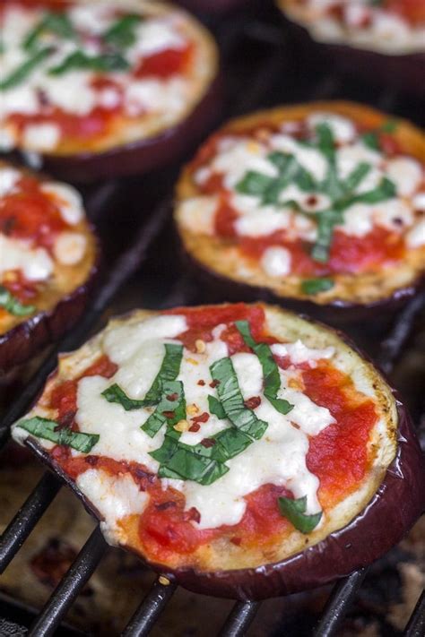 Grilled Eggplant Pizza 4 Ingredients Eat The Gains