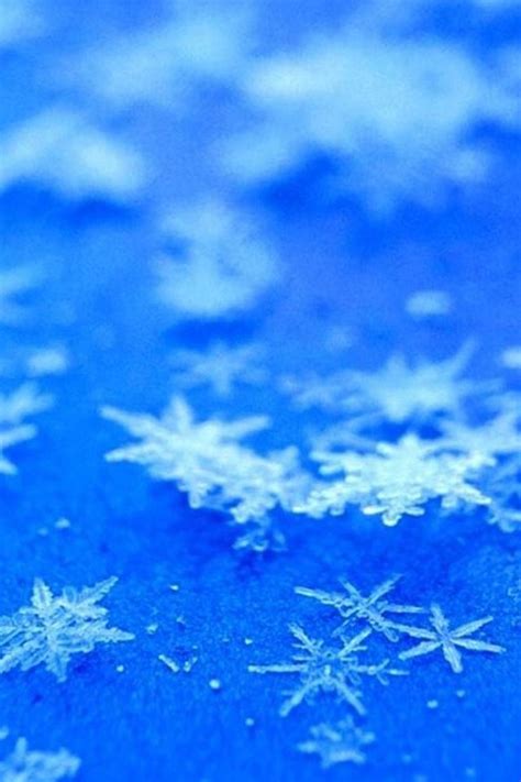 Crystal Snowflake Blue Background Iphone 4s Wallpapers Free Download