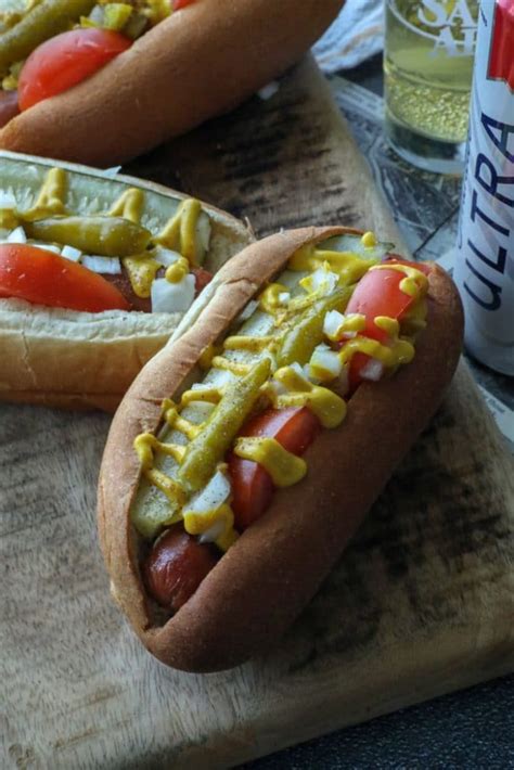 Hot dog spiders in dirt with homemade crockpot bbq baked beans recipe ptpa parent tested parent approved : Classic Keto Chicago Hot Dog Recipe - Bonappeteach