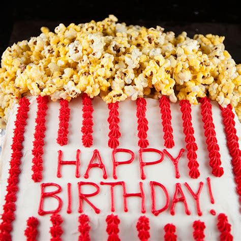 Popcorn Birthday Cake With Sprinkles On Top