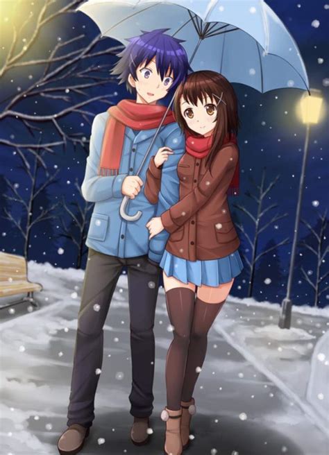 Anime Wallpaper Hd Anime Couple Winter