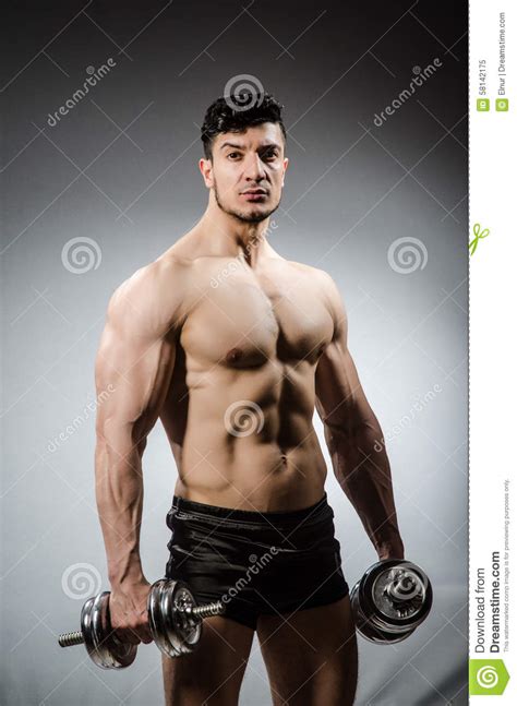 Muscular Ripped Bodybuilder Stock Image Image Of Lifting Healthy 58142175