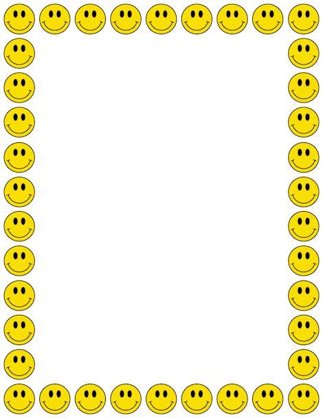 Smiley Face Border Clip Art Page Border And Vector Graphics Clip