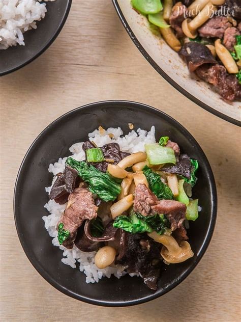 Beef Mushroom Bokcoy Stir Fry Quick And Easy Side Dish Much Butter