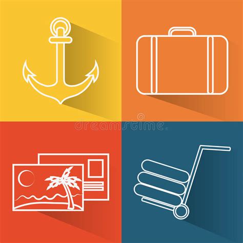 Set Icons Of Travel Design Illustration Stock Illustration