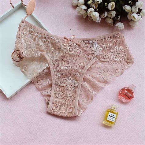 2020 Sexy Lace Underwear Floral Bowknot Transparent Panties Briefs New