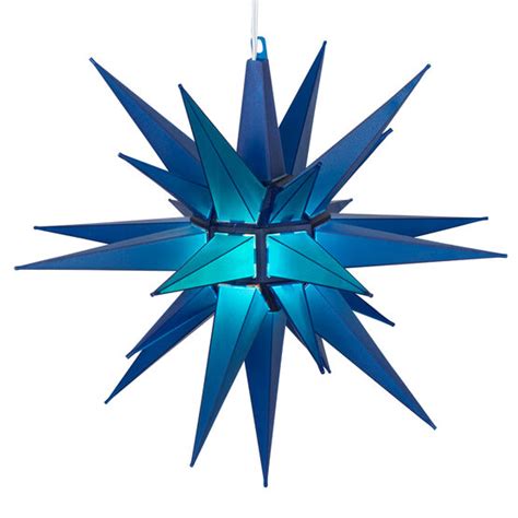 Lighted Moravian Star Blue Led Yard Envy