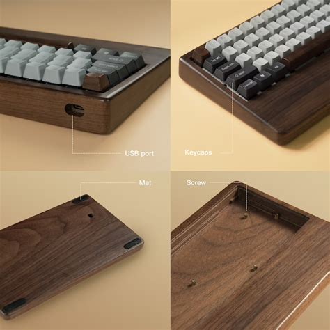 60 Walnut Woodkeyboard Case Building Mechanical Keyboard Kit Etsy