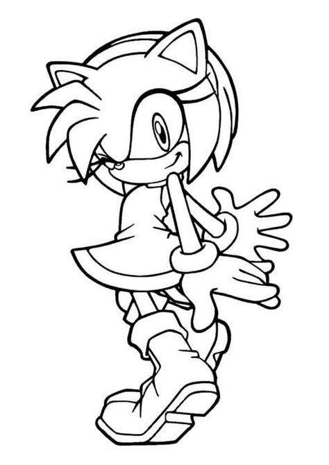 27 Desenhos Do Amy Sonic Para Imprimir E Colorirpintar Pdmrea PDMREA