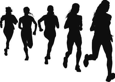 Woman Running Silhouette Illustrations Royalty Free Vector Graphics