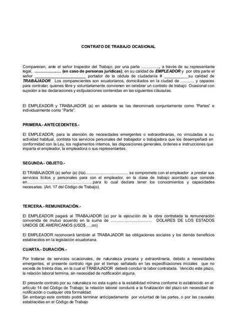 Tipos De Contrato Laborales En Colombia Contrato Ocasional De Trabajo
