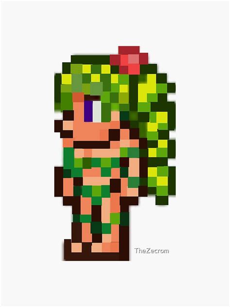 Pegatina Dryad Npc Terraria De Thezecrom Redbubble