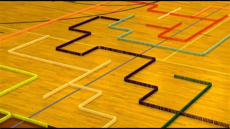 Worlds Largest Life Size Domino Maze Youtube