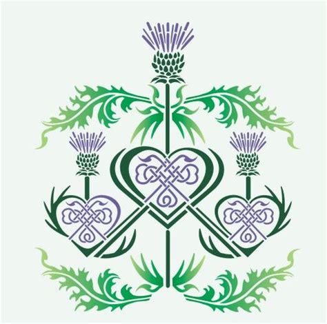 Celtic Heart Thistles Stencil Designs From Stencil Kingdom