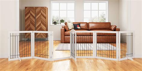 Pawland 144 Inch Extra Wide 30 Inches Tall Dog Gate With Door Walk