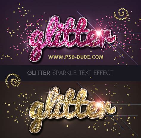 Glitter Sparkle Text Effect In Photoshop