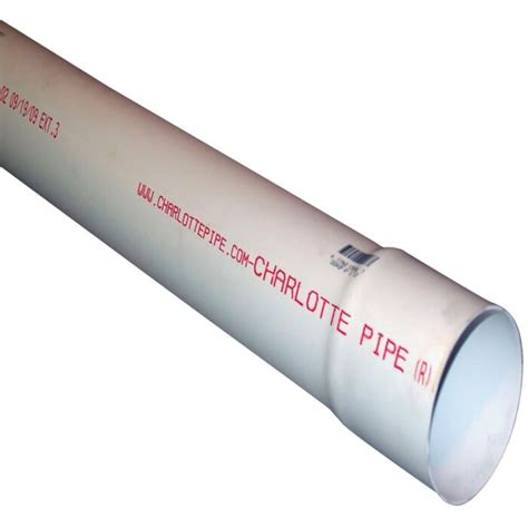Charlotte Pipe 3 In X 10 Ft Solid Pvc Drain And Sewer Pipe Belled End