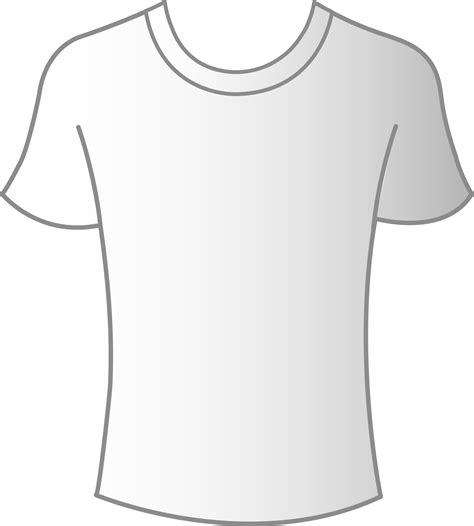 Mens White T Shirt Template Free Clip Art