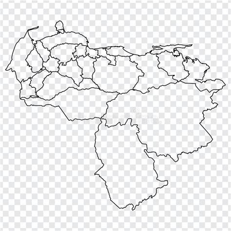 Mapa De Venezuela Mapa Negro Detallado Del Alto Con Los Condadoslas