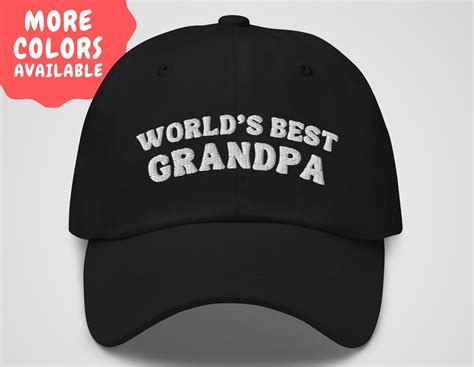 Worlds Best Grandpa Hat Best Grandpa Hat Grandpa T Etsy