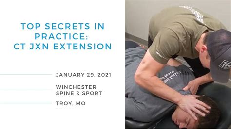 Top Secrets In Practice Cervico Thoracic Junction Extension