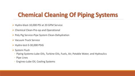Ppt Tube Mac® Piping Technologies Ltd Chemical Cleaning Of Piping